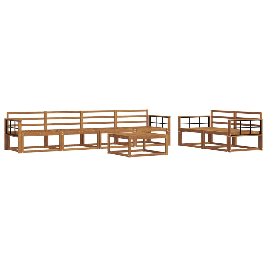 vidaXL Zestaw sof na zewnątrz 7 pcs Naturalny Lite Drewno Akacji