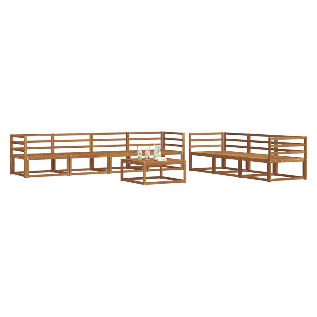 vidaXL Zestaw sof na zewnątrz 8 pcs Naturalny Lite Drewno Akacji
