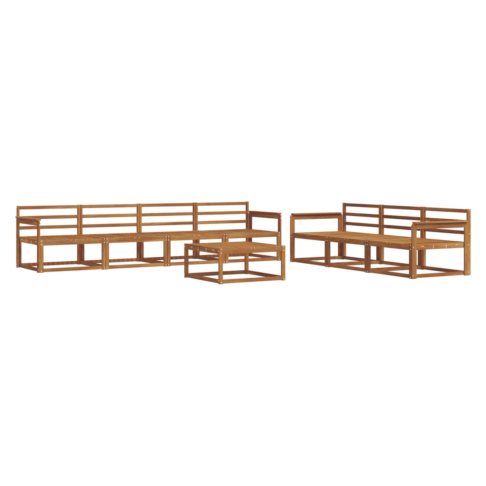 vidaXL Zestaw sof na zewnątrz 8 pcs Naturalny Lite Drewno Akacji