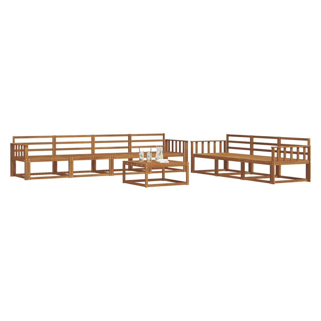 vidaXL Zestaw sof na zewnątrz 8 pcs Naturalny Lite Drewno Akacji