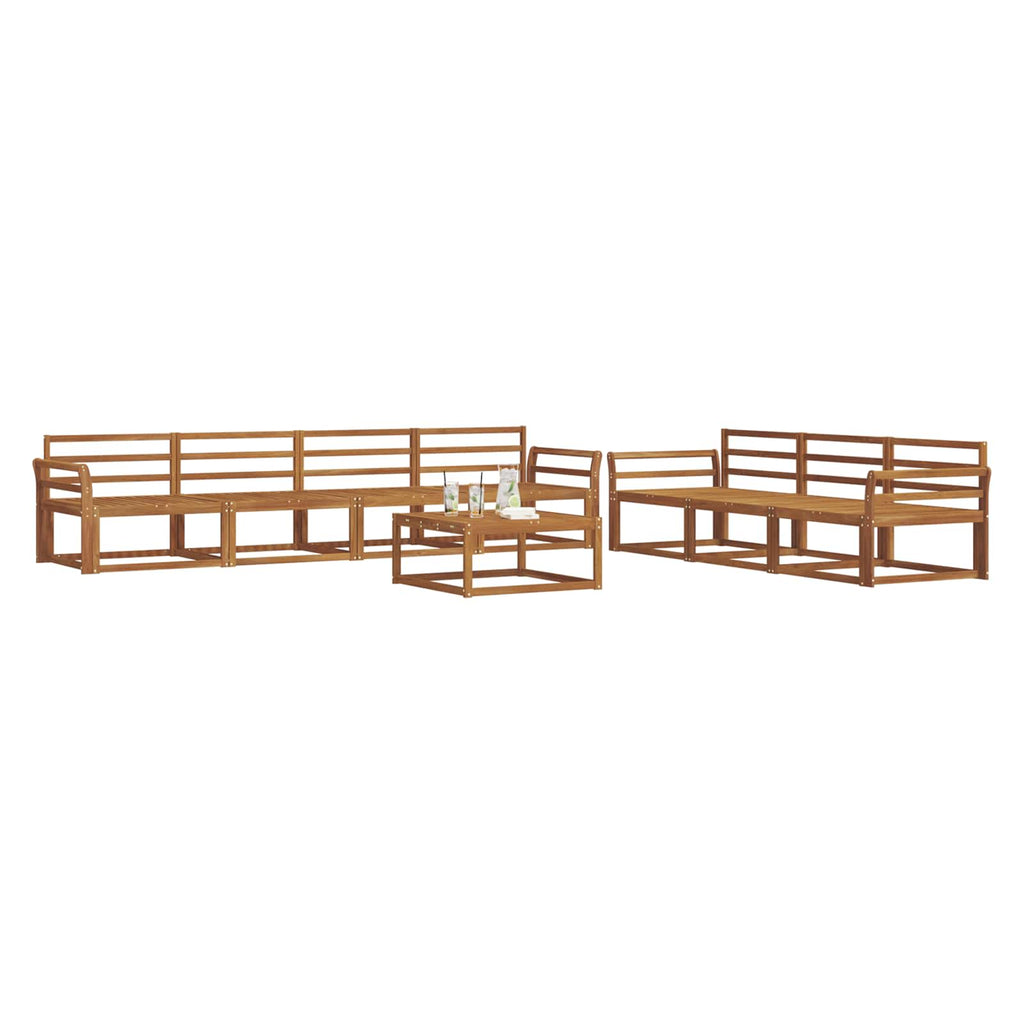 vidaXL Zestaw sof na zewnątrz 8 pcs Naturalny Lite Drewno Akacji