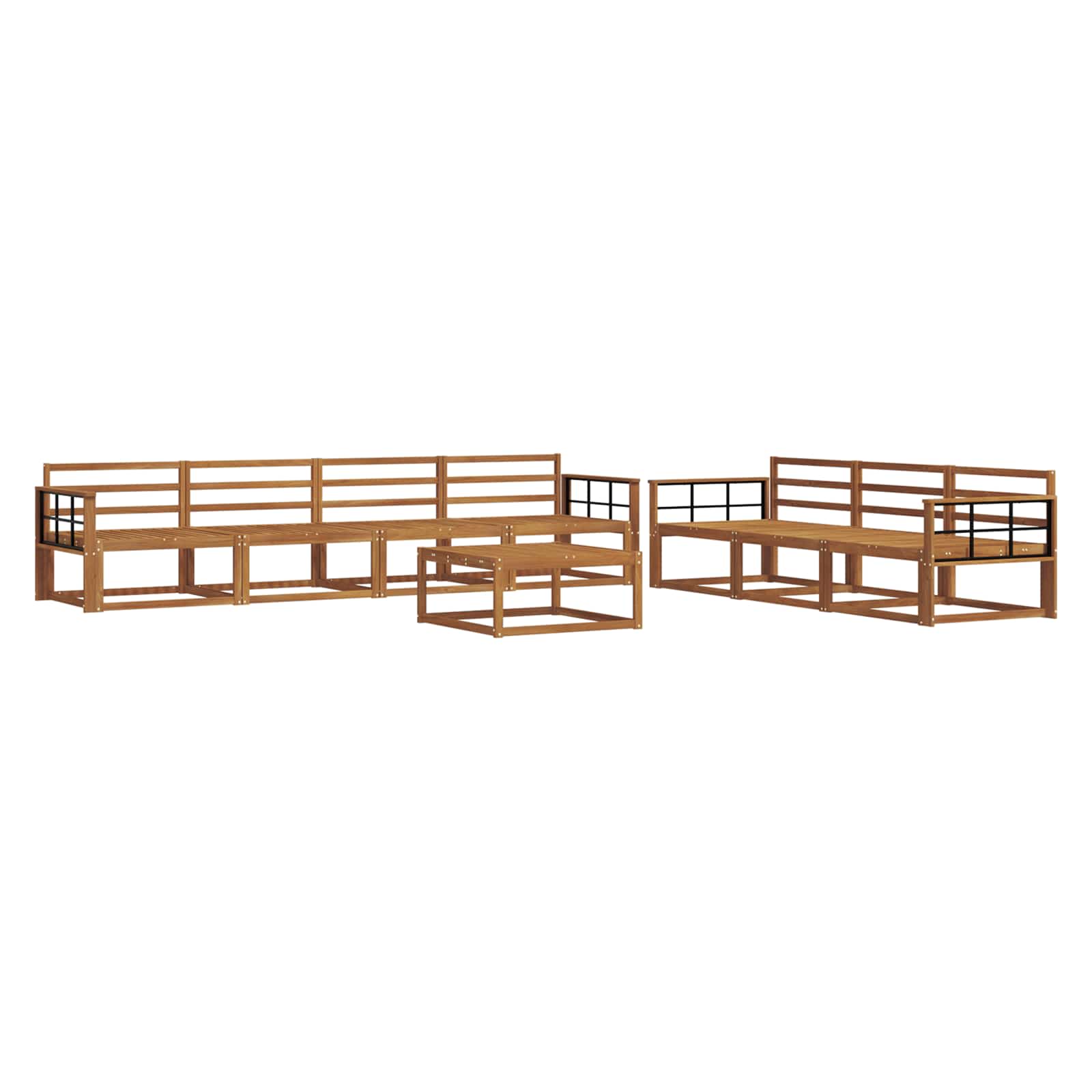 vidaXL Zestaw sof na zewnątrz 8 pcs Naturalny Lite Drewno Akacji