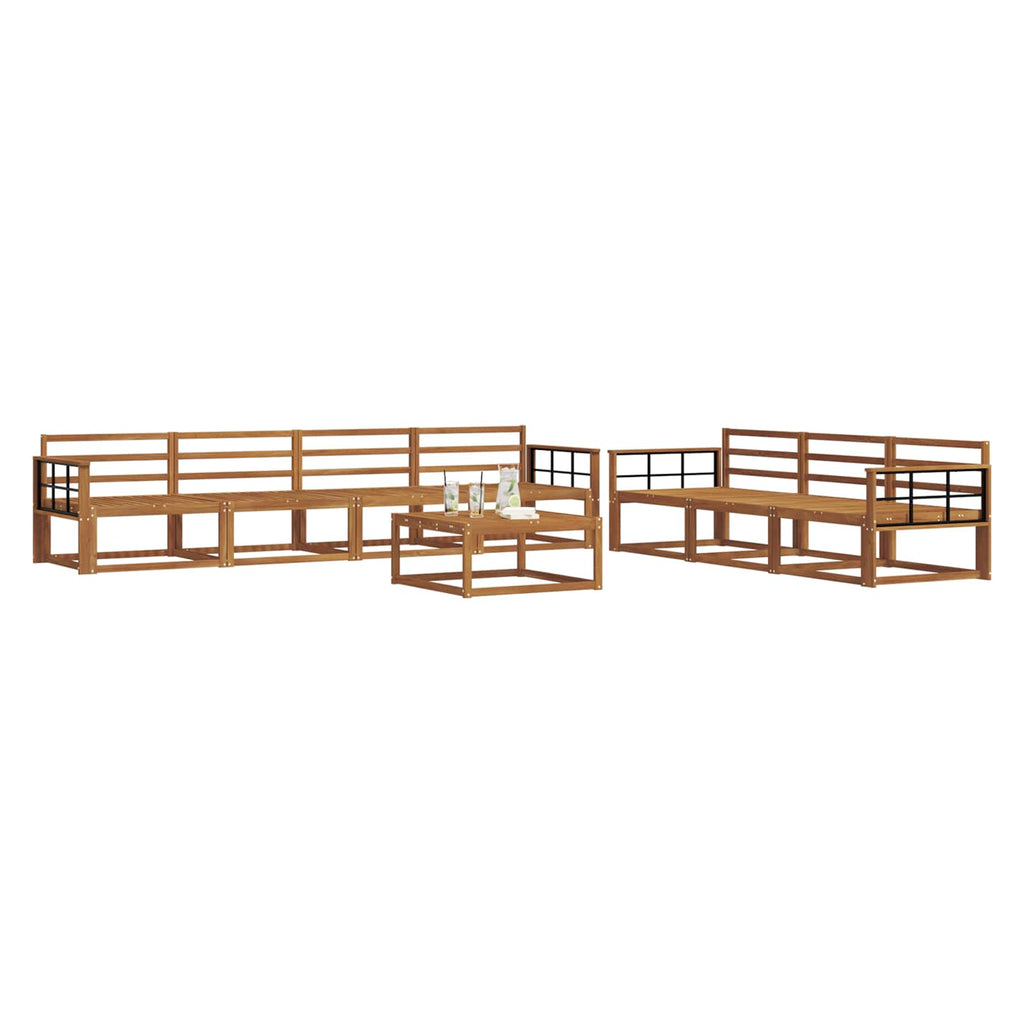 vidaXL Zestaw sof na zewnątrz 8 pcs Naturalny Lite Drewno Akacji