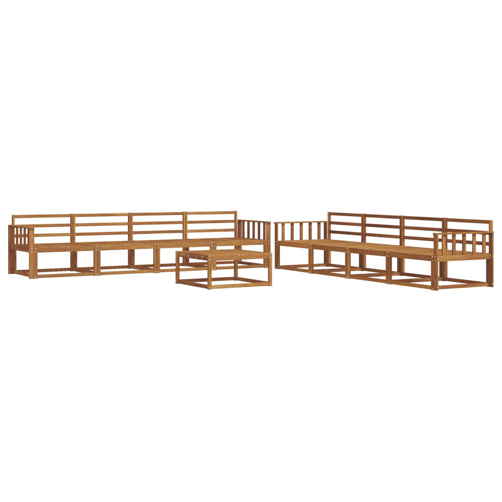 vidaXL Zestaw sof na zewnątrz 9 pcs Naturalny Lite Drewno Akacji