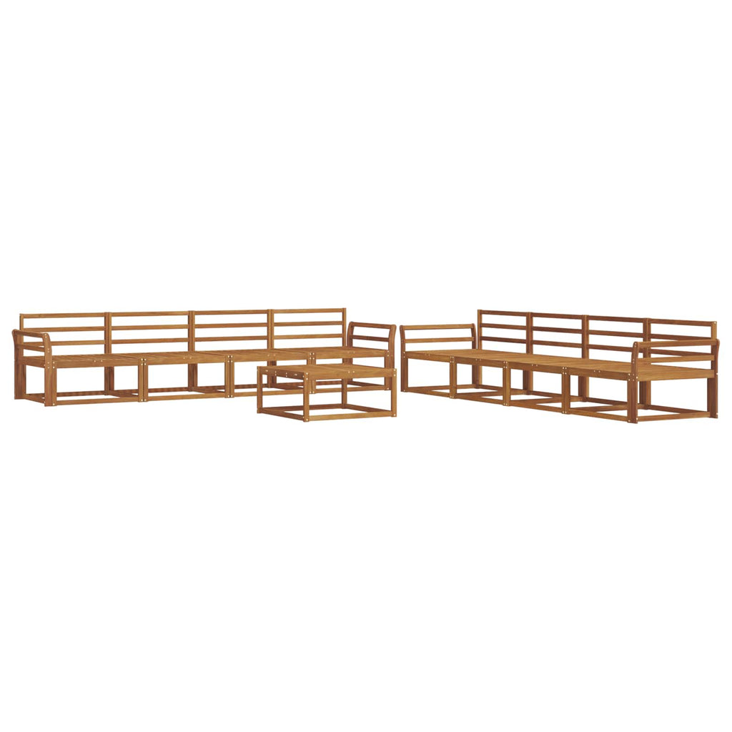 vidaXL Zestaw sof na zewnątrz 9 pcs Naturalny Lite Drewno Akacji