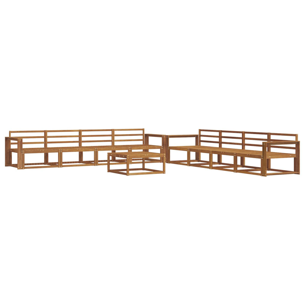 vidaXL Zestaw sof na zewnątrz 9 pcs Naturalny Lite Drewno Akacji