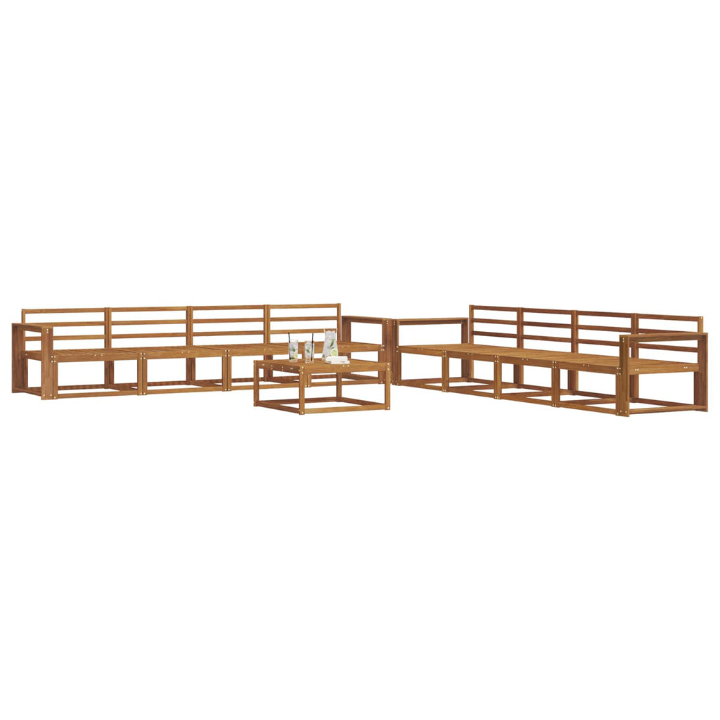 vidaXL Zestaw sof na zewnątrz 9 pcs Naturalny Lite Drewno Akacji