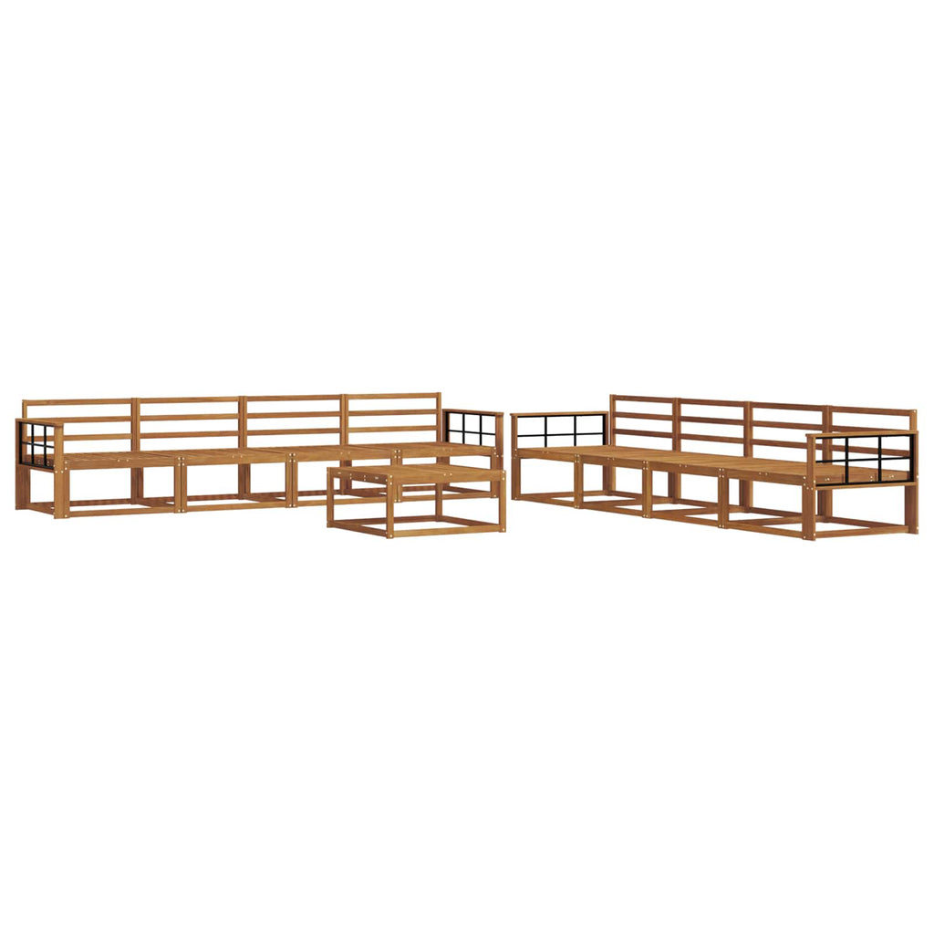 vidaXL Zestaw sof na zewnątrz 9 pcs Naturalny Lite Drewno Akacji