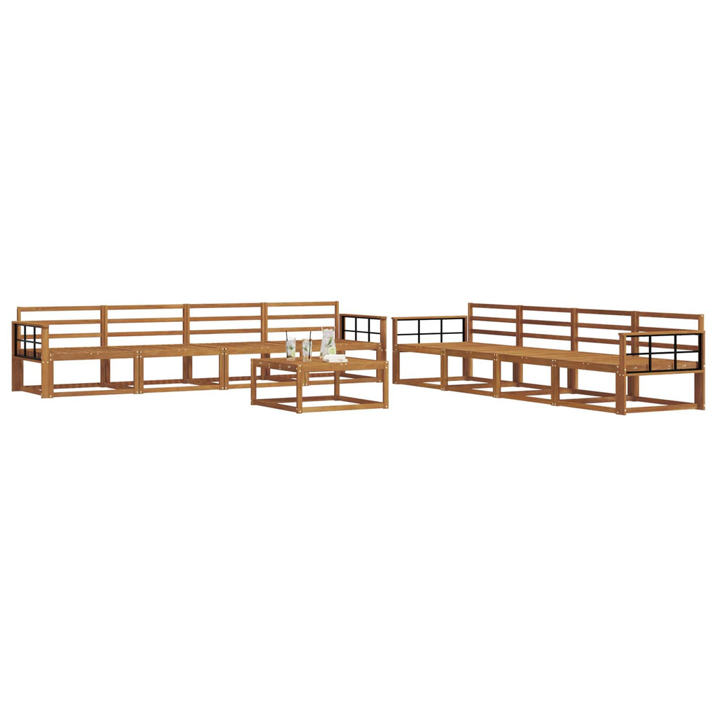 vidaXL Zestaw sof na zewnątrz 9 pcs Naturalny Lite Drewno Akacji