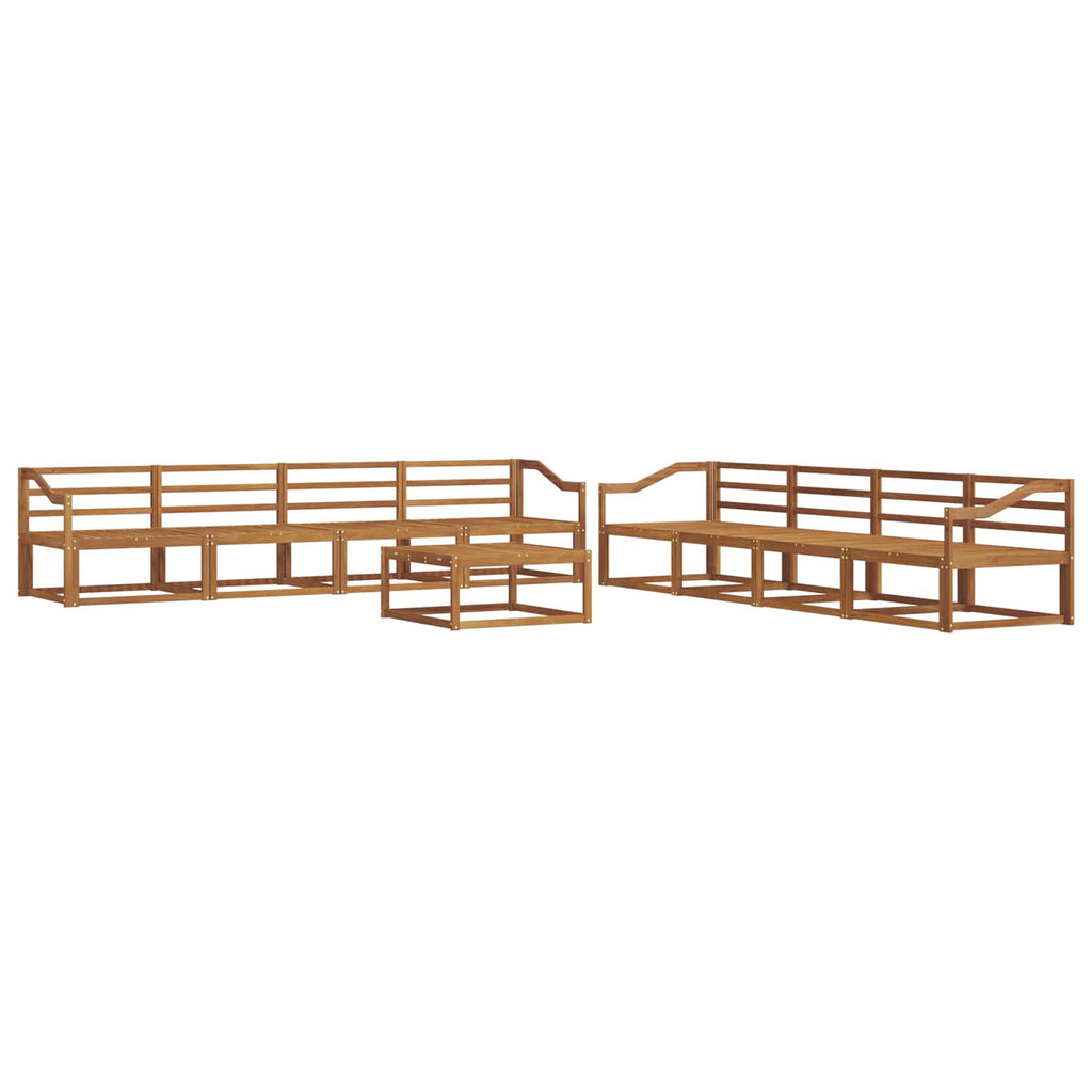 vidaXL Zestaw sof na zewnątrz 9 pcs Naturalny Lite Drewno Akacji