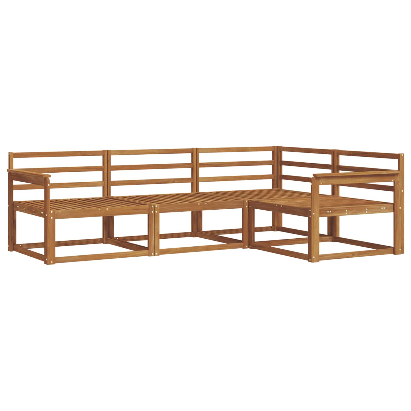 vidaXL Zestaw sof na zewnątrz 4 pcs Naturalny Lite Drewno Akacji
