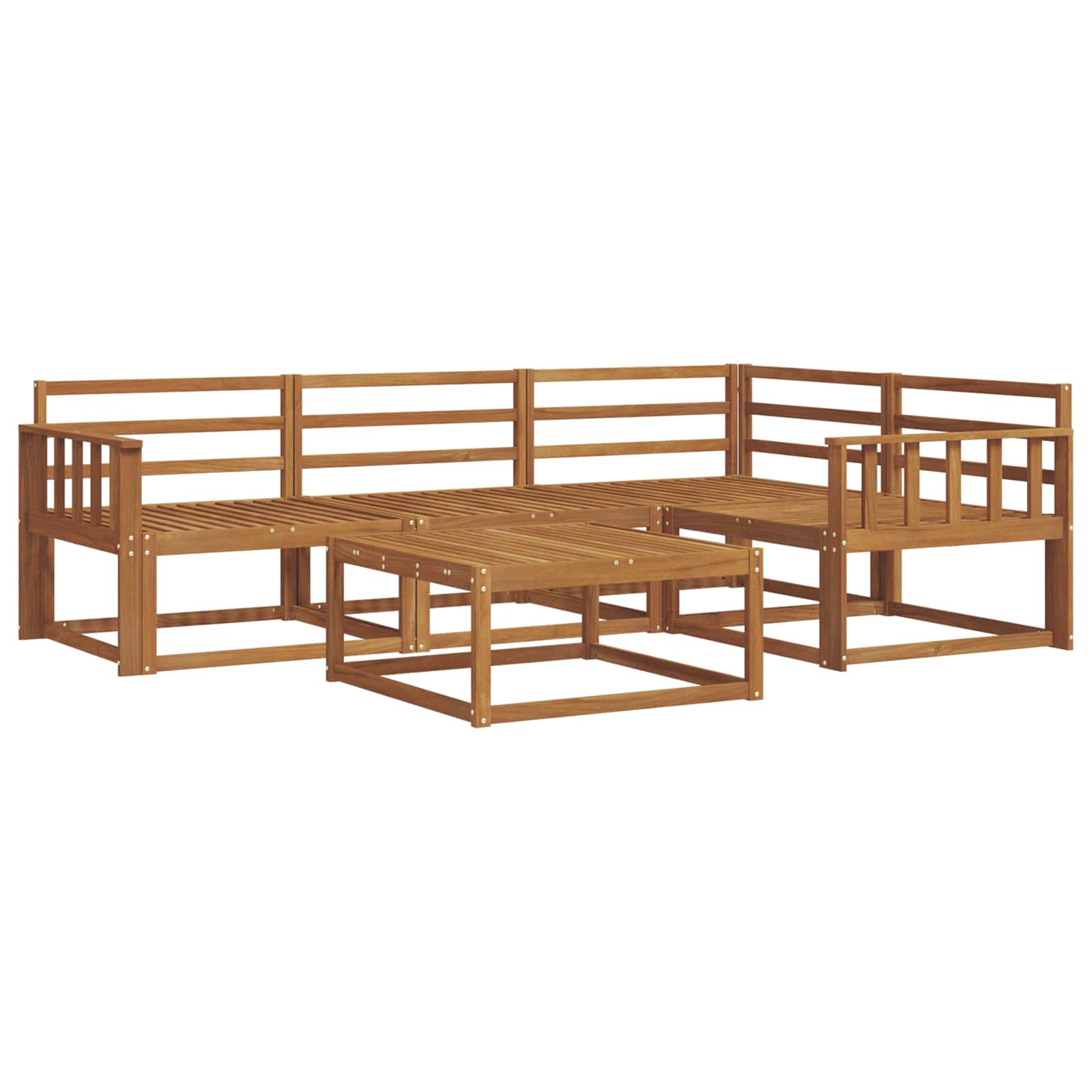 vidaXL Zestaw sof na zewnątrz 5 pcs Naturalny Lite Drewno Akacji