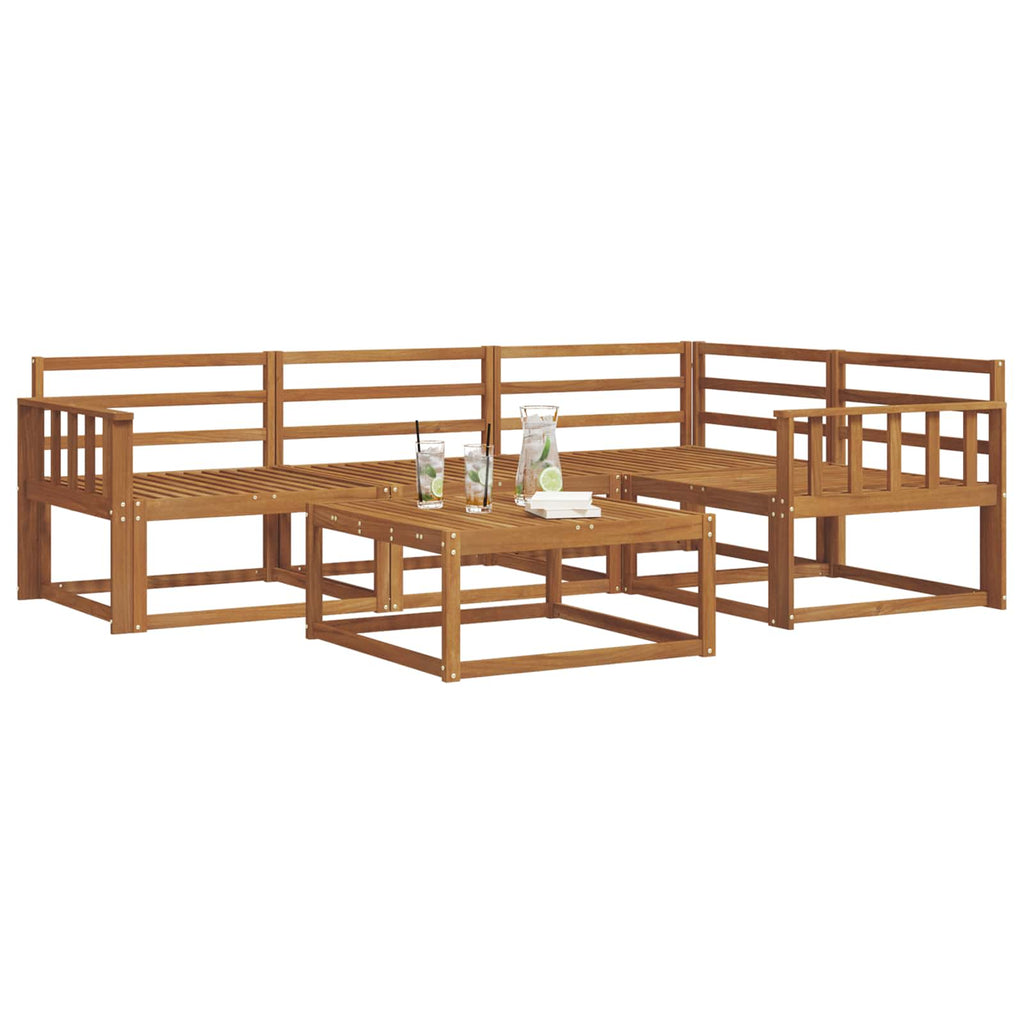 vidaXL Zestaw sof na zewnątrz 5 pcs Naturalny Lite Drewno Akacji