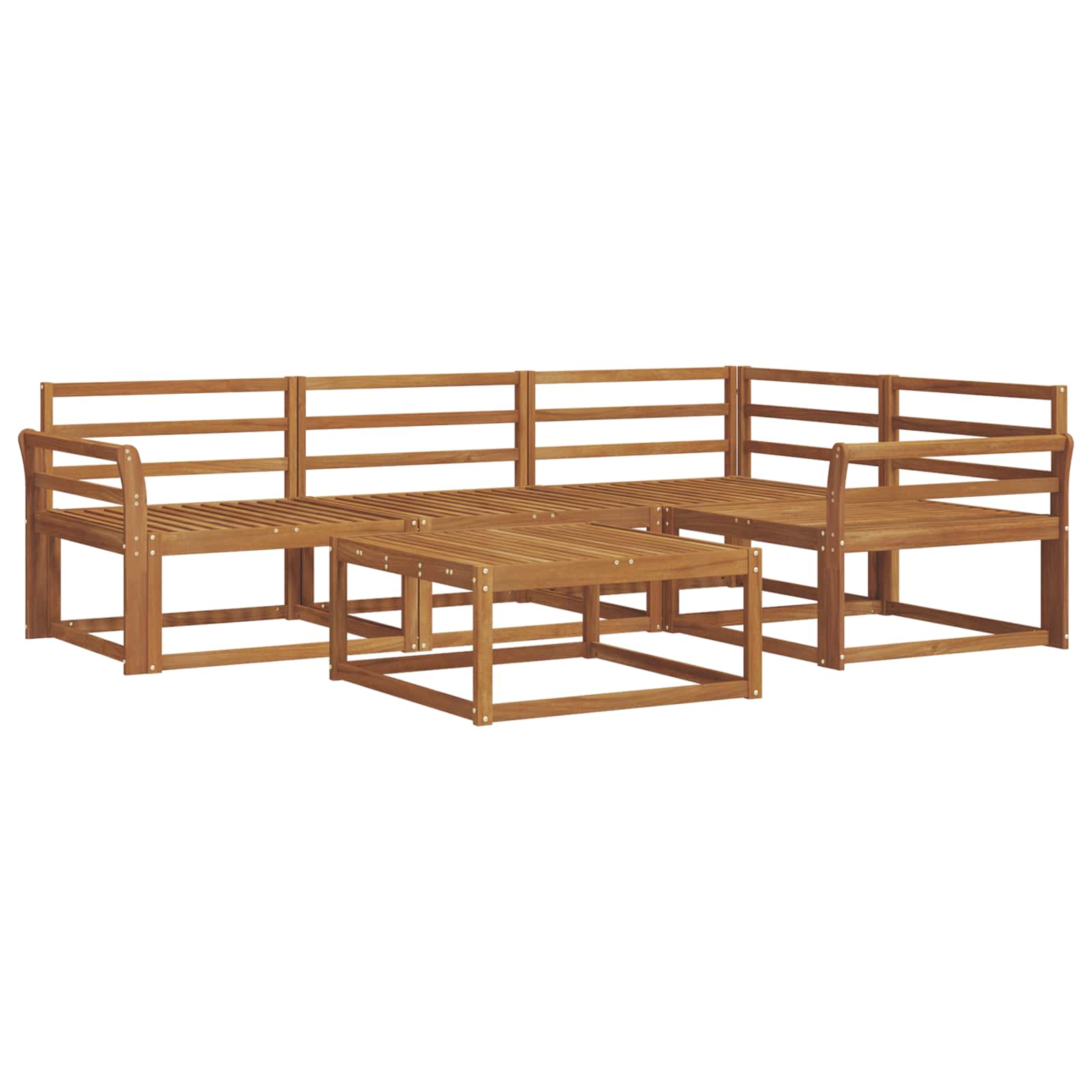 vidaXL Zestaw sof na zewnątrz 5 pcs Naturalny Lite Drewno Akacji