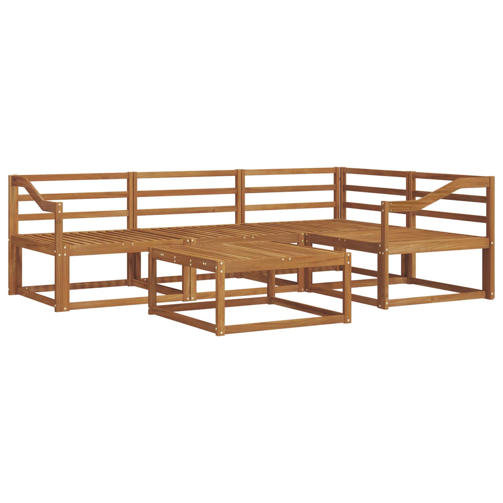 vidaXL Zestaw sof na zewnątrz 5 pcs Naturalny Lite Drewno Akacji