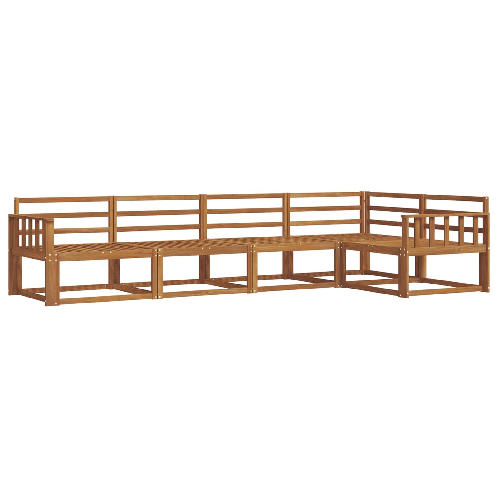 vidaXL Zestaw sof na zewnątrz 5 pcs naturalny Lite Drewno Akacji