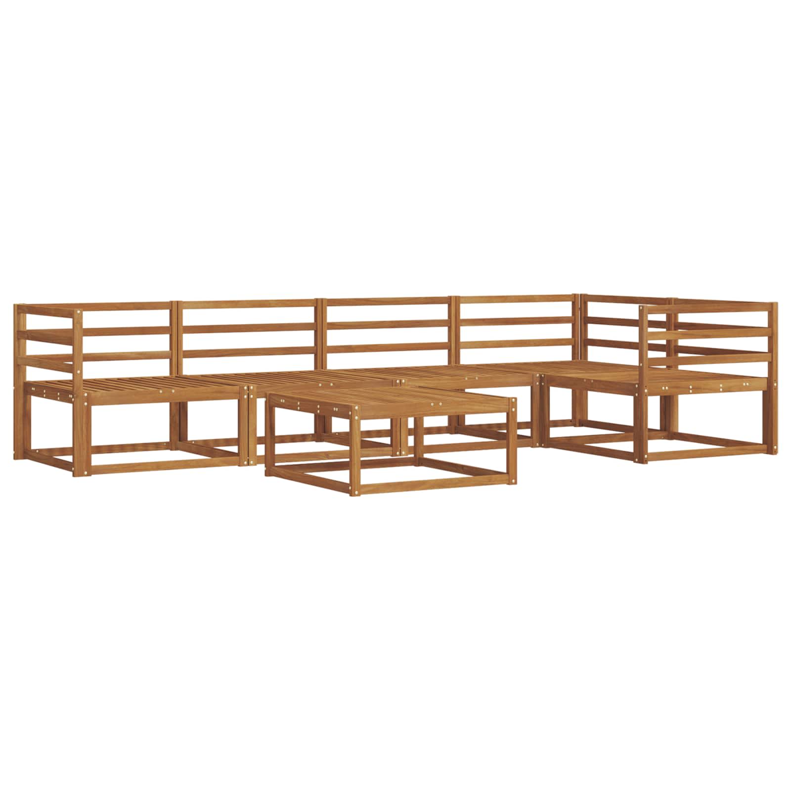 vidaXL Zestaw sof na zewnątrz 6 pcs naturalny Lite Drewno Akacji