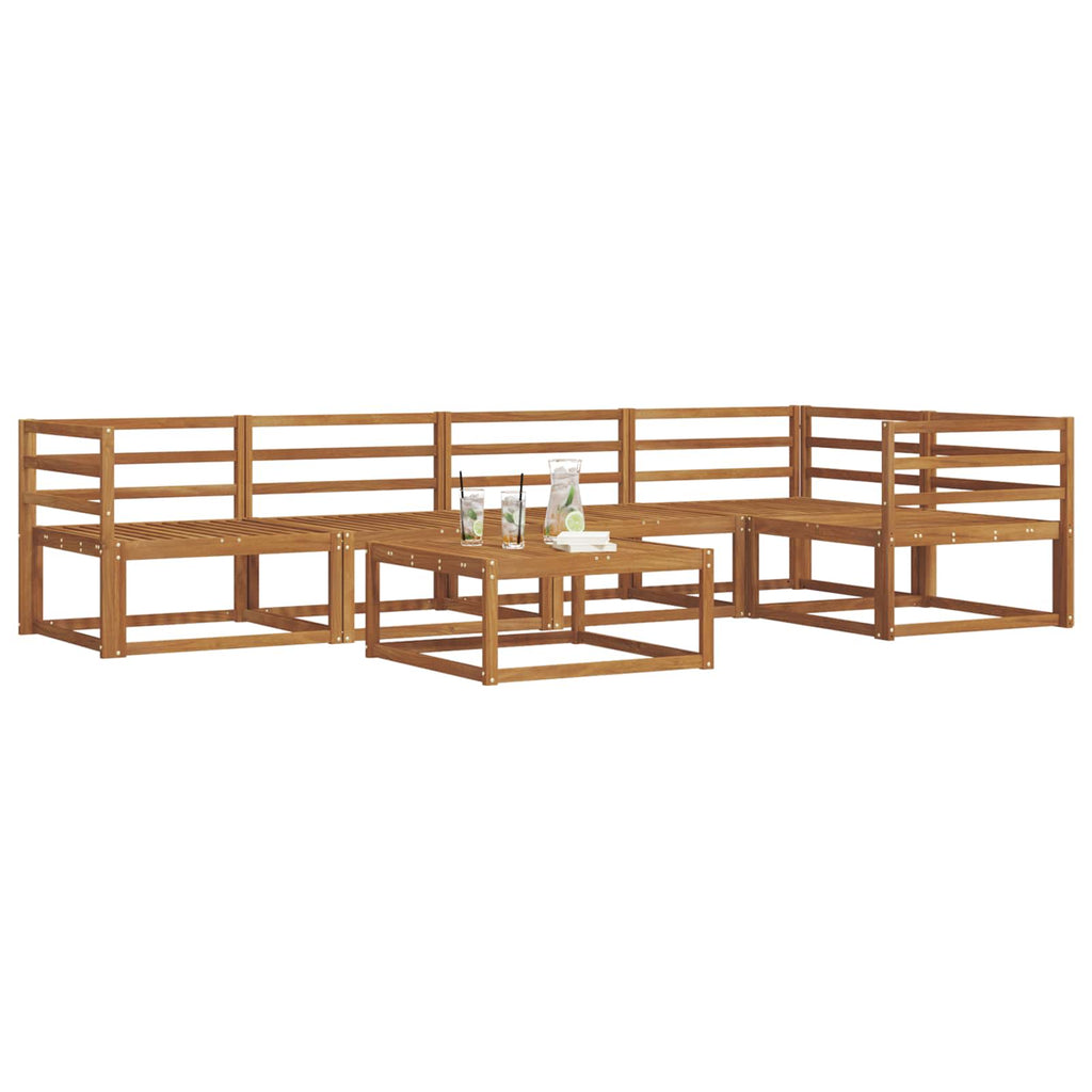 vidaXL Zestaw sof na zewnątrz 6 pcs naturalny Lite Drewno Akacji