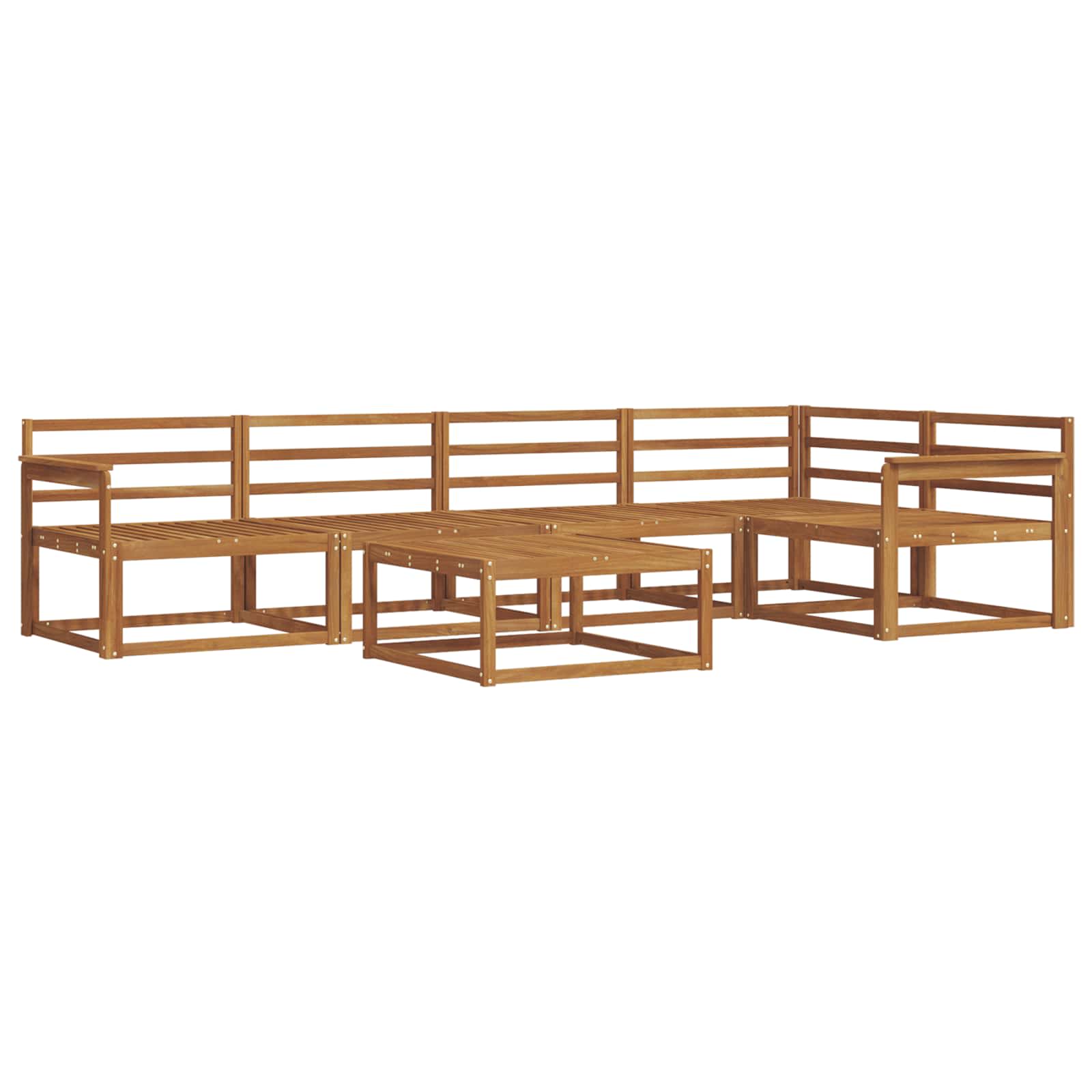 vidaXL Zestaw sof na zewnątrz 6 pcs naturalny Lite Drewno Akacji