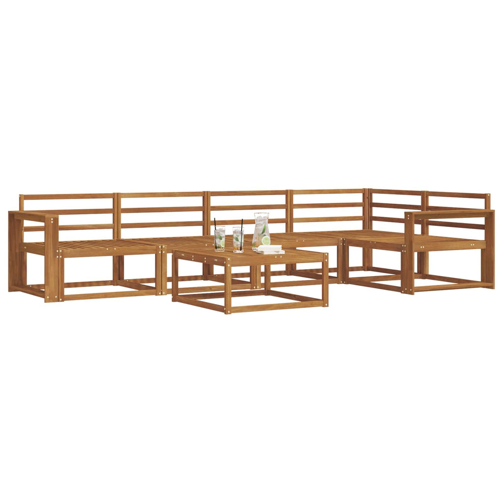 vidaXL Zestaw sof na zewnątrz 6 pcs naturalny Lite Drewno Akacji