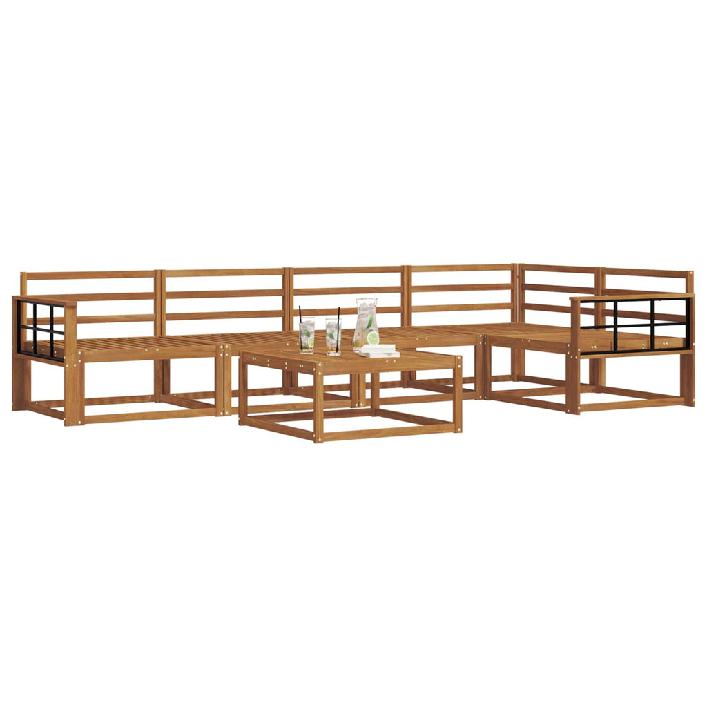 vidaXL Zestaw sof na zewnątrz 6 pcs naturalny Lite Drewno Akacji