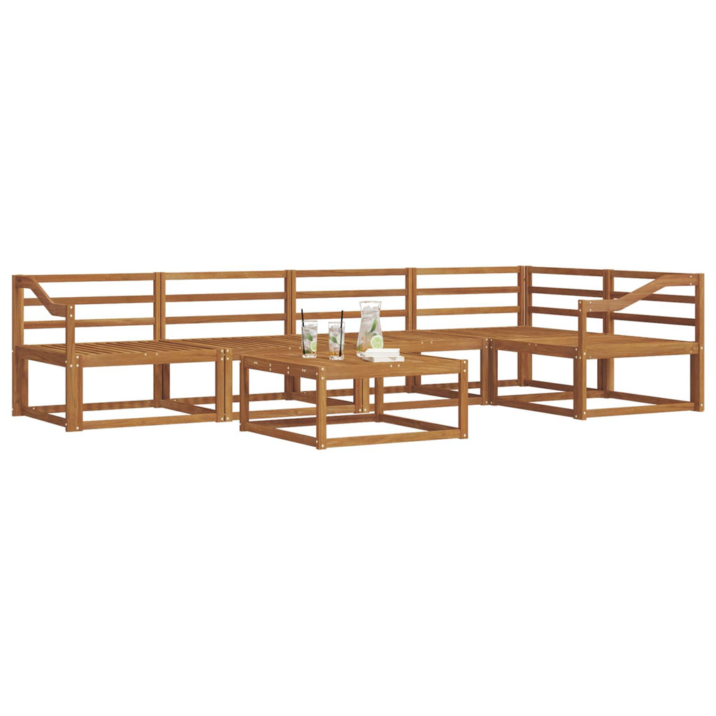vidaXL Zestaw sof na zewnątrz 6 pcs naturalny Lite Drewno Akacji