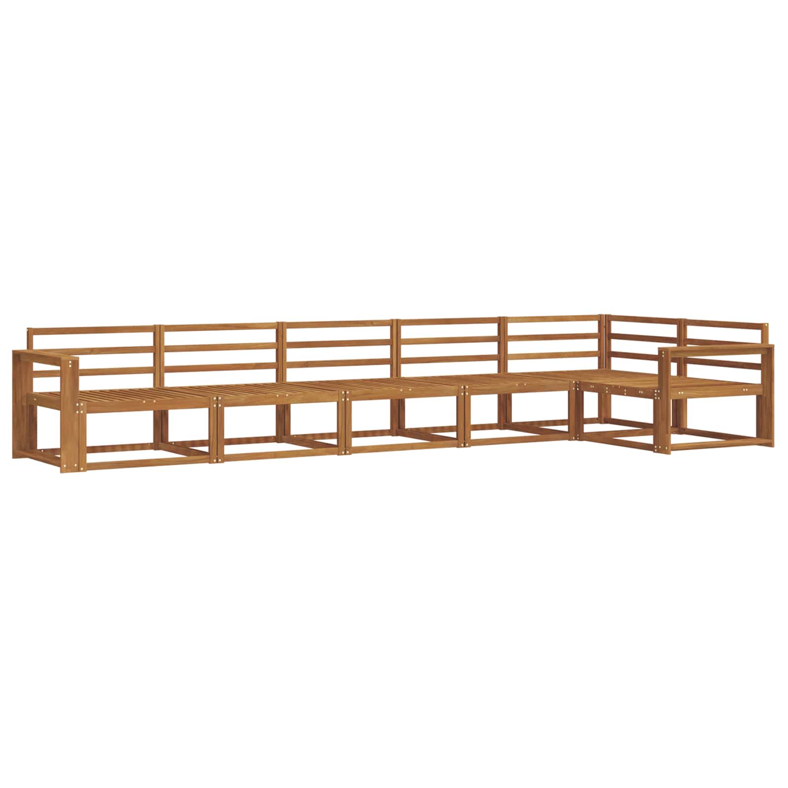 vidaXL Zestaw sof na zewnątrz 6 pcs naturalny Lite Drewno Akacji