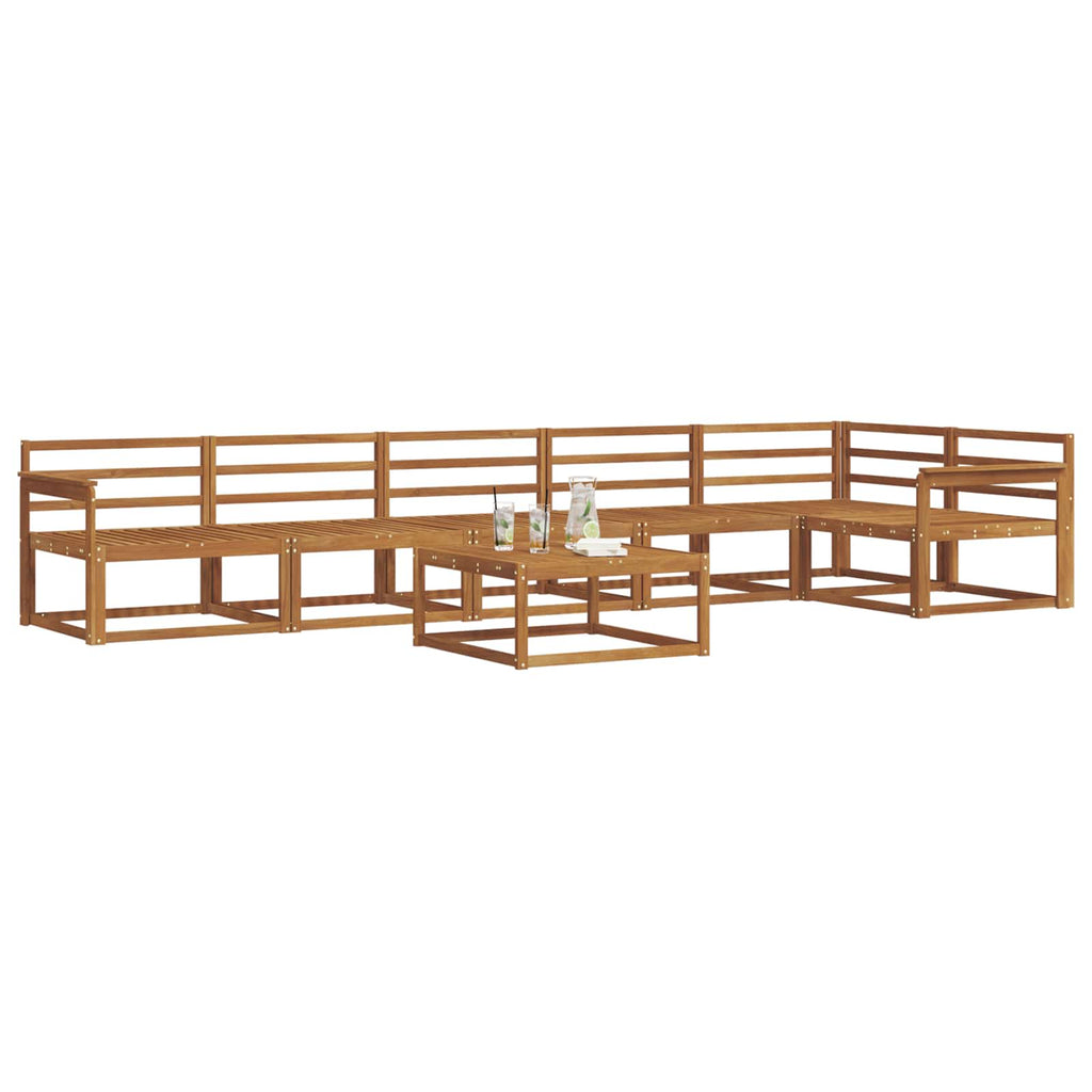 vidaXL Zestaw sof na zewnątrz 7 pcs Naturalny Lite Drewno Akacji