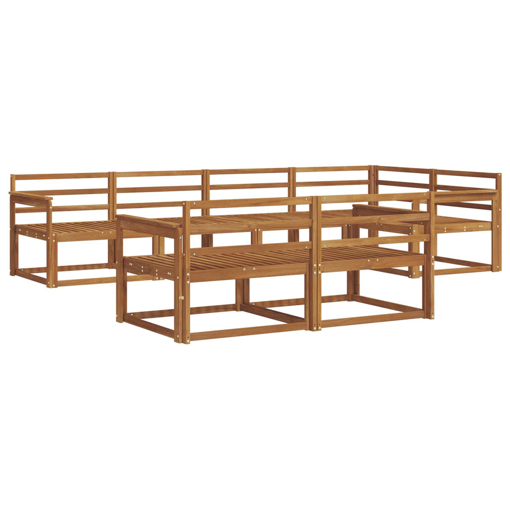 vidaXL Zestaw sof na zewnątrz 7 pcs naturalny Lite Drewno Akacji