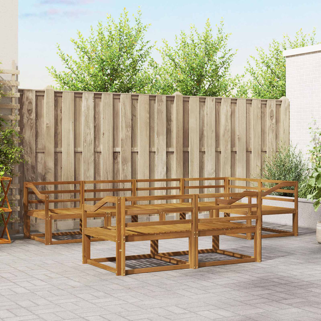 vidaXL Zestaw sof na zewnątrz 7 pcs naturalny Lite Drewno Akacji
