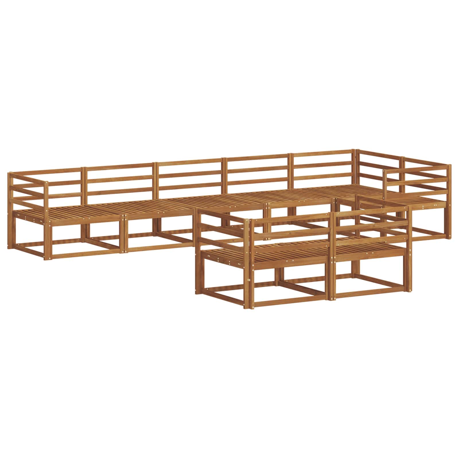 vidaXL Zestaw sof na zewnątrz 8 pcs Naturalny Lite Drewno Akacji