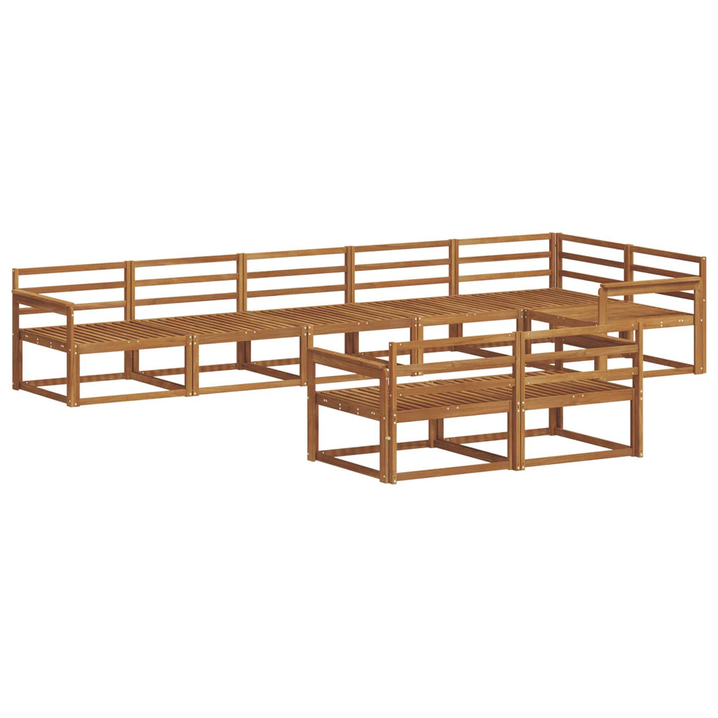 vidaXL Zestaw sof na zewnątrz 8 pcs Naturalny Lite Drewno Akacji