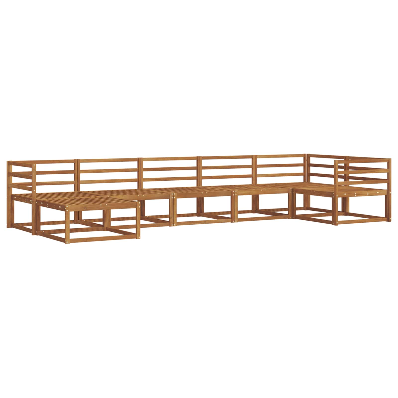vidaXL Zestaw sof na zewnątrz 7 pcs Naturalny Lite Drewno Akacji