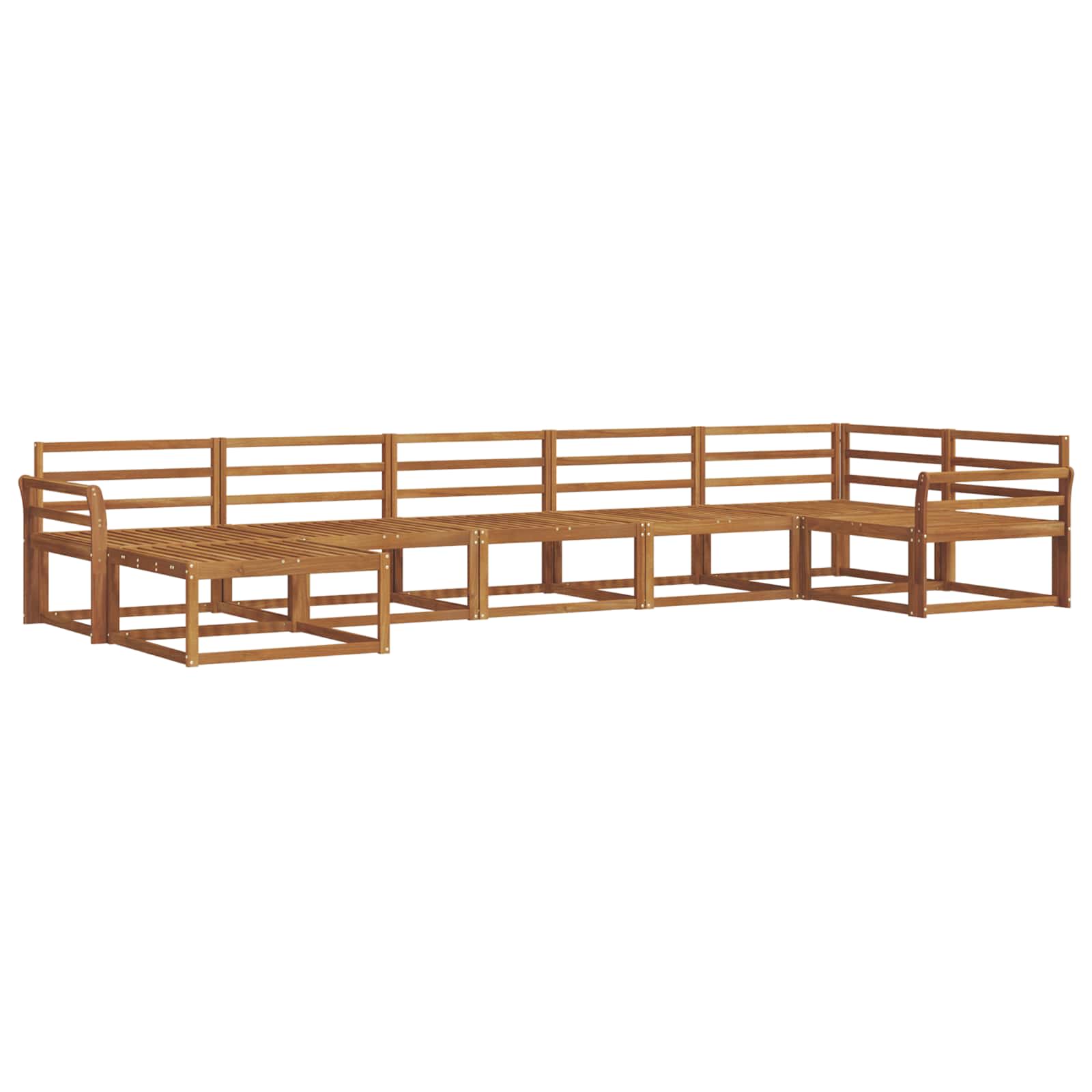 vidaXL Zestaw sof na zewnątrz 7 pcs Naturalny Lite Drewno Akacji