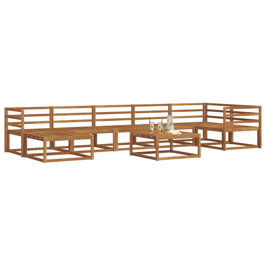 vidaXL Zestaw sof na zewnątrz 8 pcs Naturalny Lite Drewno Akacji