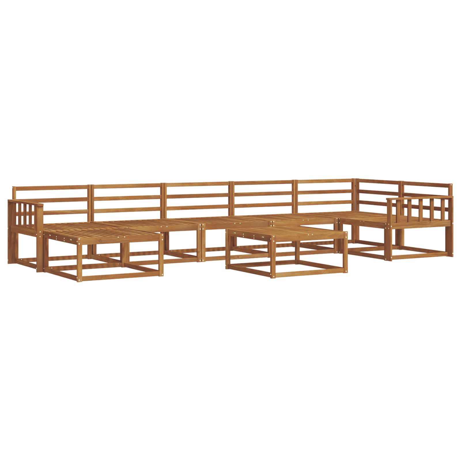 vidaXL Zestaw sof na zewnątrz 8 pcs Naturalny Lite Drewno Akacji