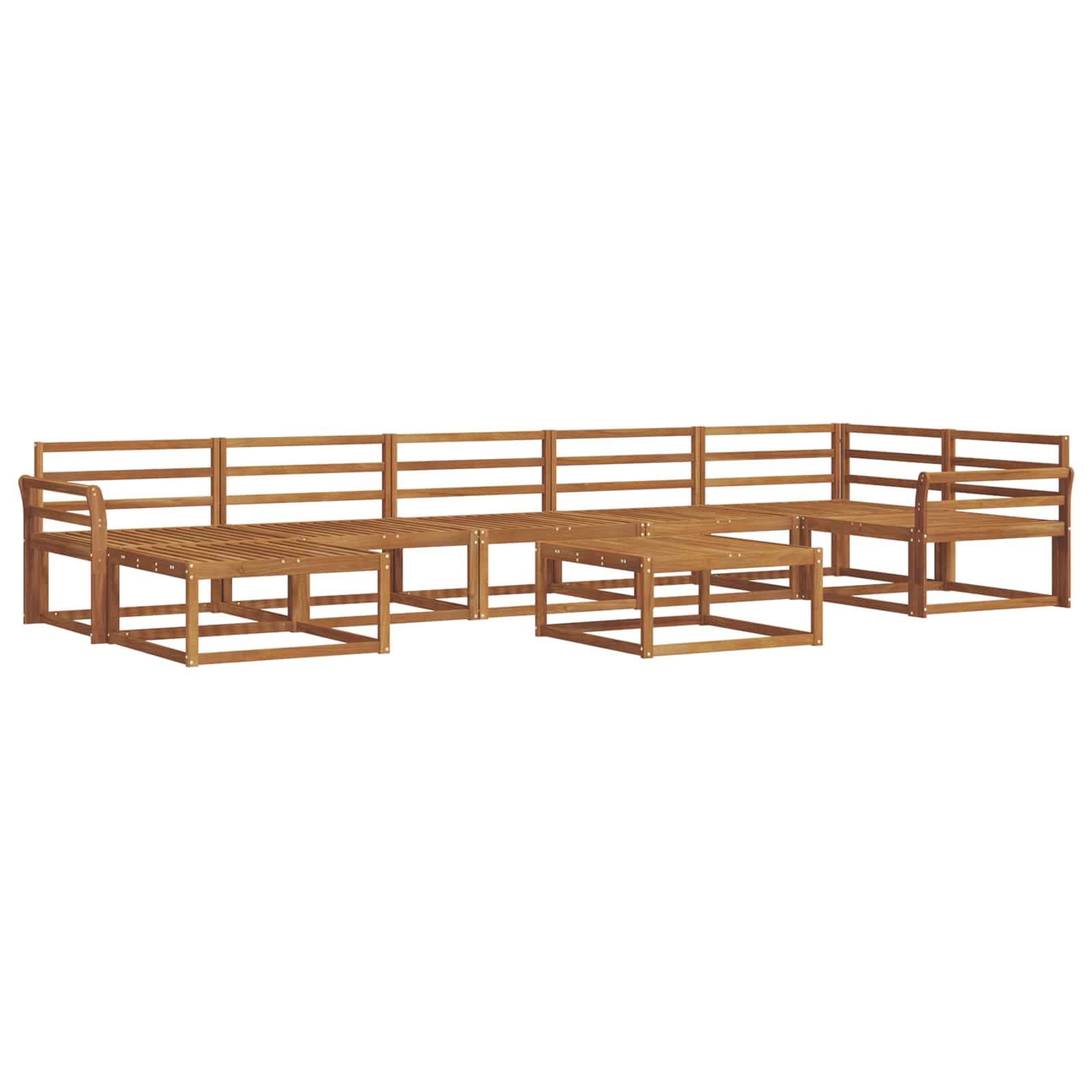 vidaXL Zestaw sof na zewnątrz 8 pcs Naturalny Lite Drewno Akacji