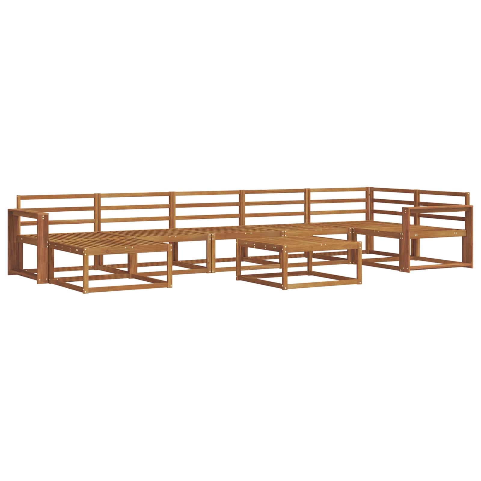 vidaXL Zestaw sof na zewnątrz 8 pcs Naturalny Lite Drewno Akacji