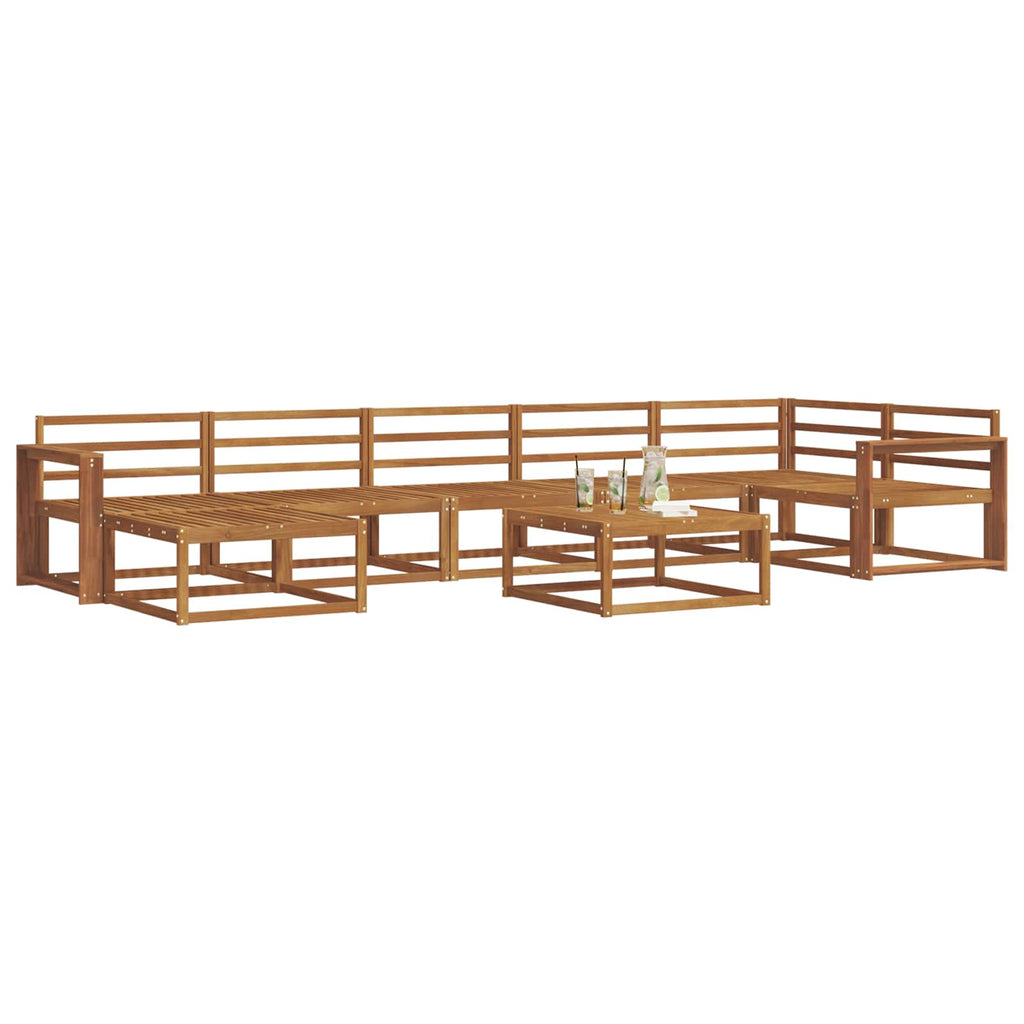 vidaXL Zestaw sof na zewnątrz 8 pcs Naturalny Lite Drewno Akacji
