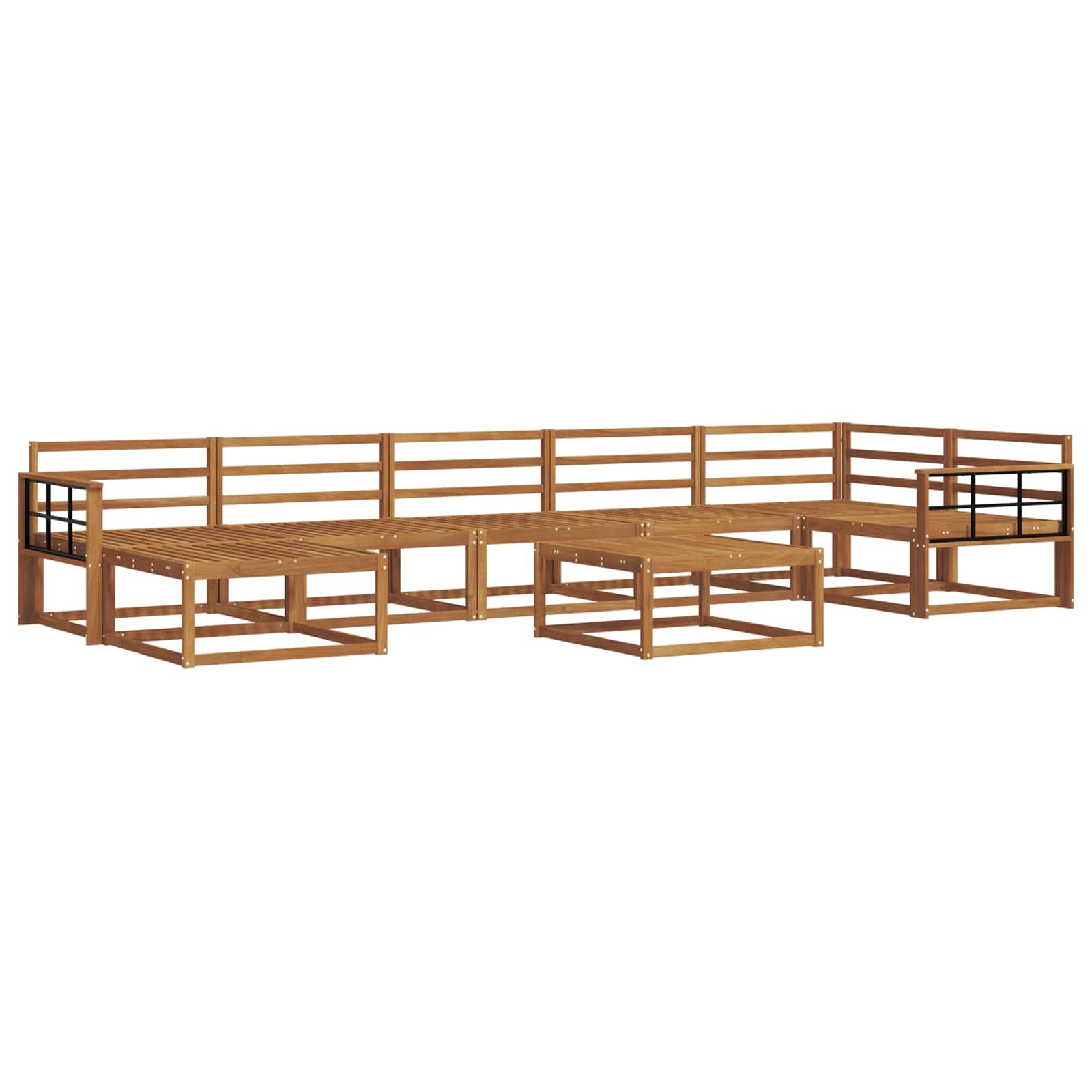 vidaXL Zestaw sof na zewnątrz 8 pcs Naturalny Lite Drewno Akacji