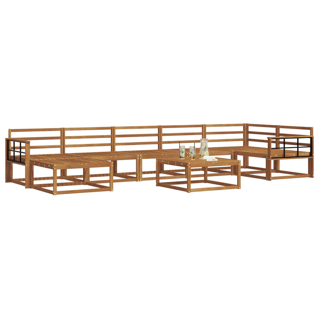 vidaXL Zestaw sof na zewnątrz 8 pcs Naturalny Lite Drewno Akacji