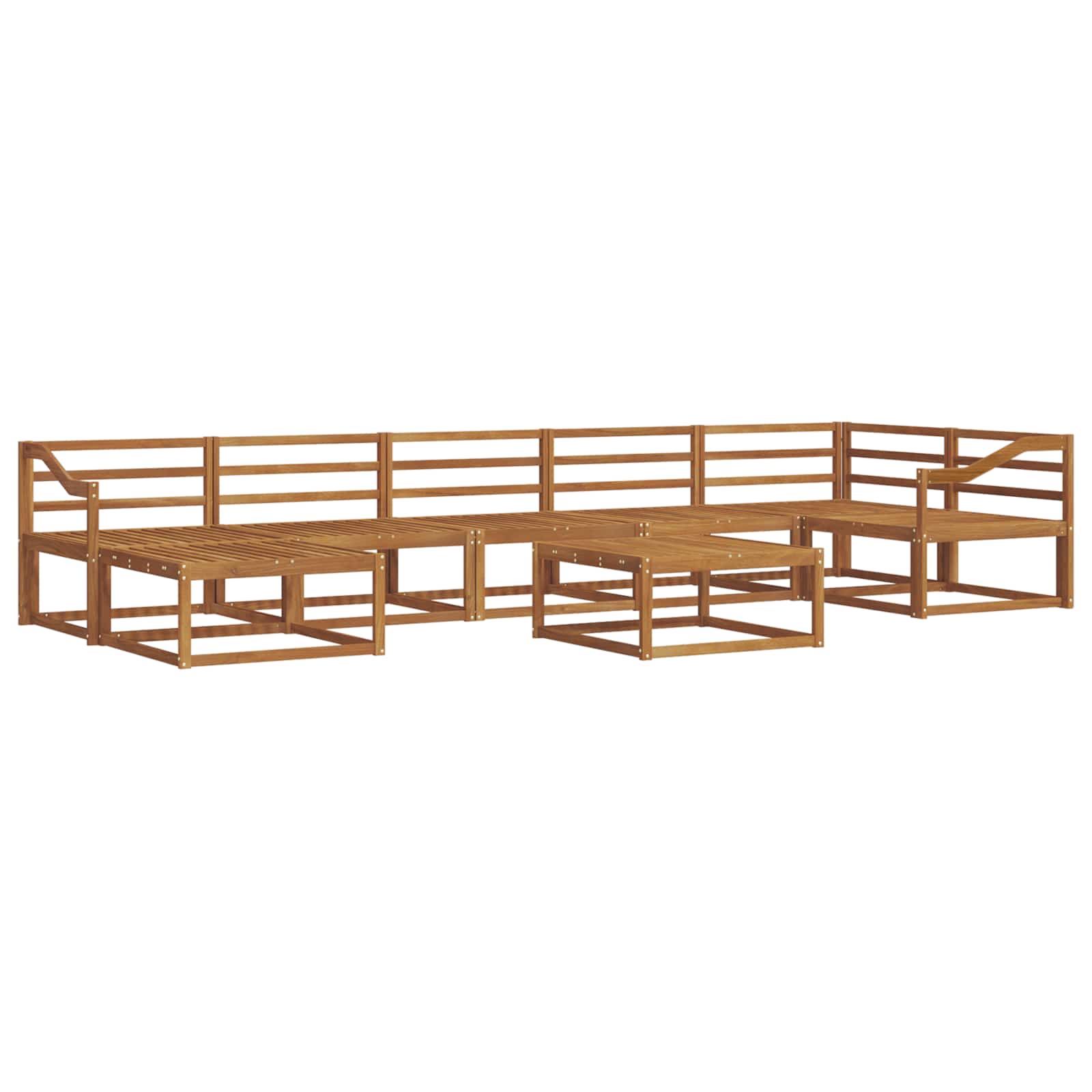 vidaXL Zestaw sof na zewnątrz 8 pcs Naturalny Lite Drewno Akacji