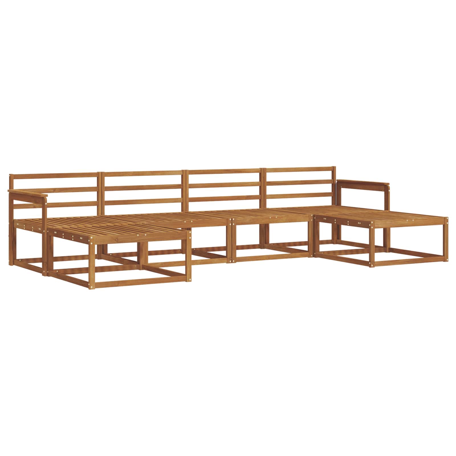 vidaXL Zestaw sof na zewnątrz 6 pcs Naturalny Lite Drewno Akacji
