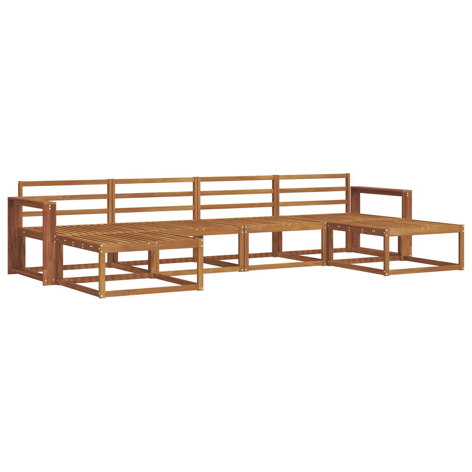 vidaXL Zestaw sof na zewnątrz 6 pcs Naturalny Lite Drewno Akacji