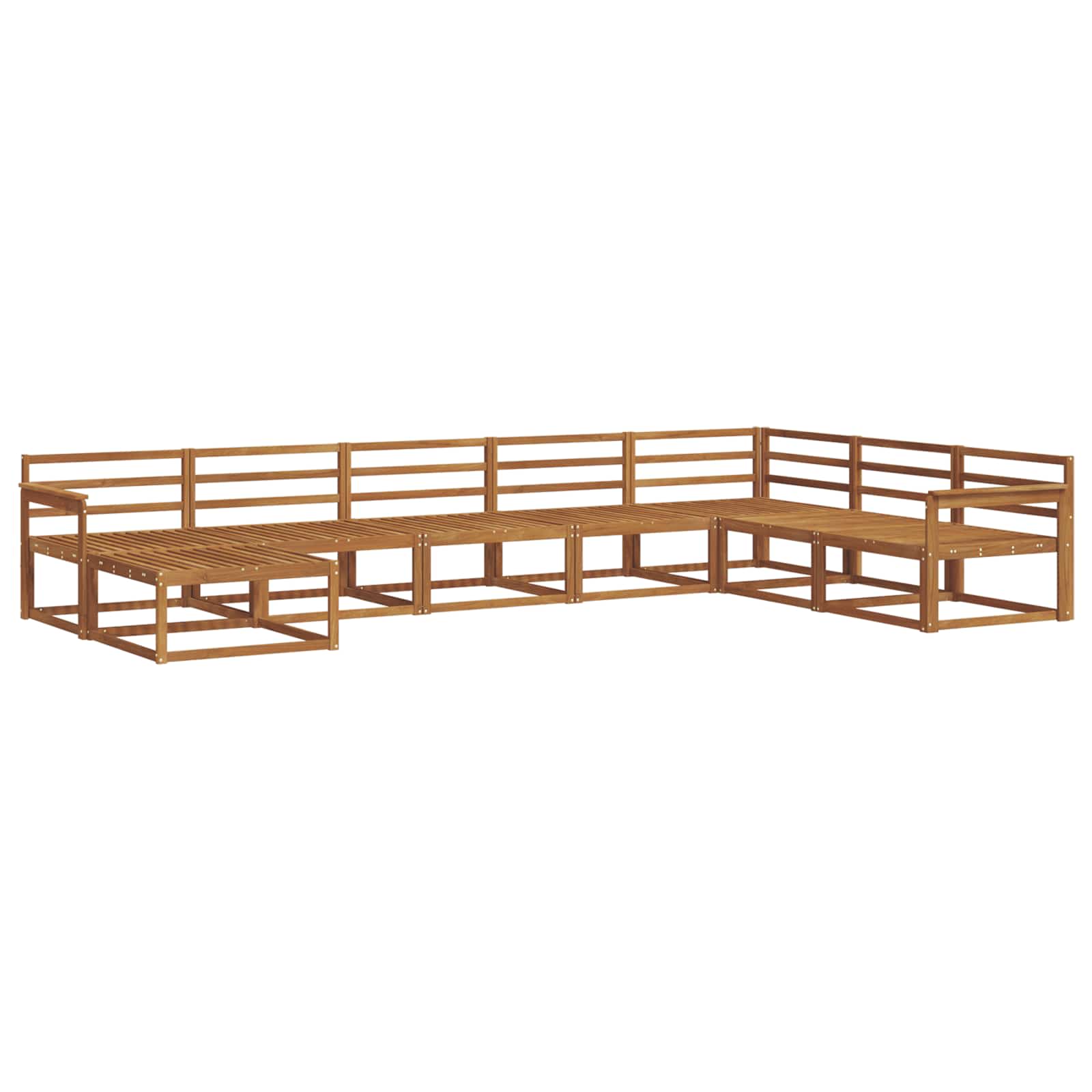 vidaXL Zestaw sof na zewnątrz 8 pcs Naturalny Lite Drewno Akacji