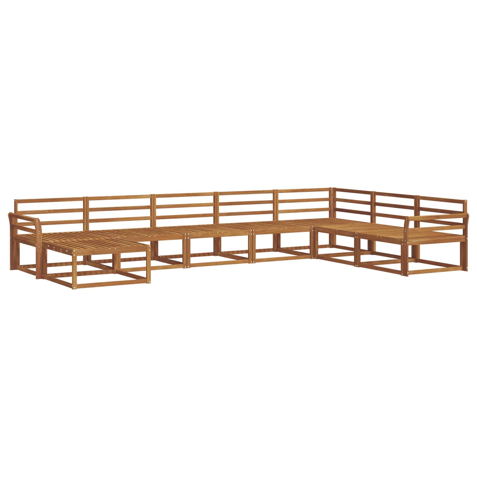 vidaXL Zestaw sof na zewnątrz 8 pcs Naturalny Lite Drewno Akacji
