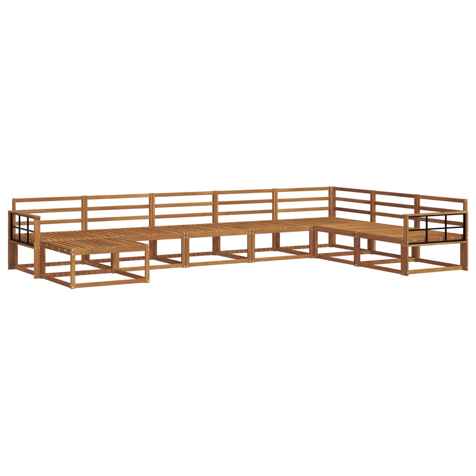 vidaXL Zestaw sof na zewnątrz 8 pcs Naturalny Lite Drewno Akacji