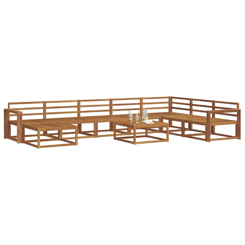 vidaXL Zestaw sof na zewnątrz 9 pcs Naturalny Lite Drewno Akacji