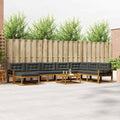 vidaXL Zestaw sof na zewnątrz z poduszką 9 pcs Naturalny i Antracytowy