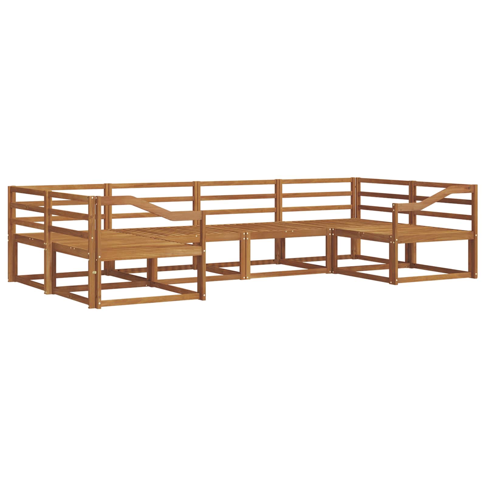 vidaXL Zestaw sof na zewnątrz 6 pcs Naturalny Lite Drewno Akacji